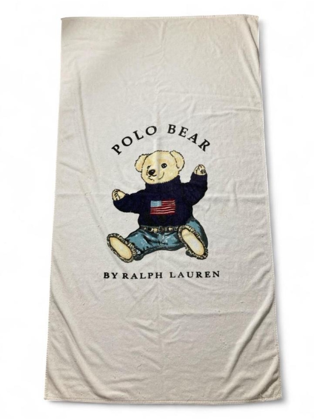 Vintage Polo Ralph Lauren Sitting American Flag Sweater Beach Towel